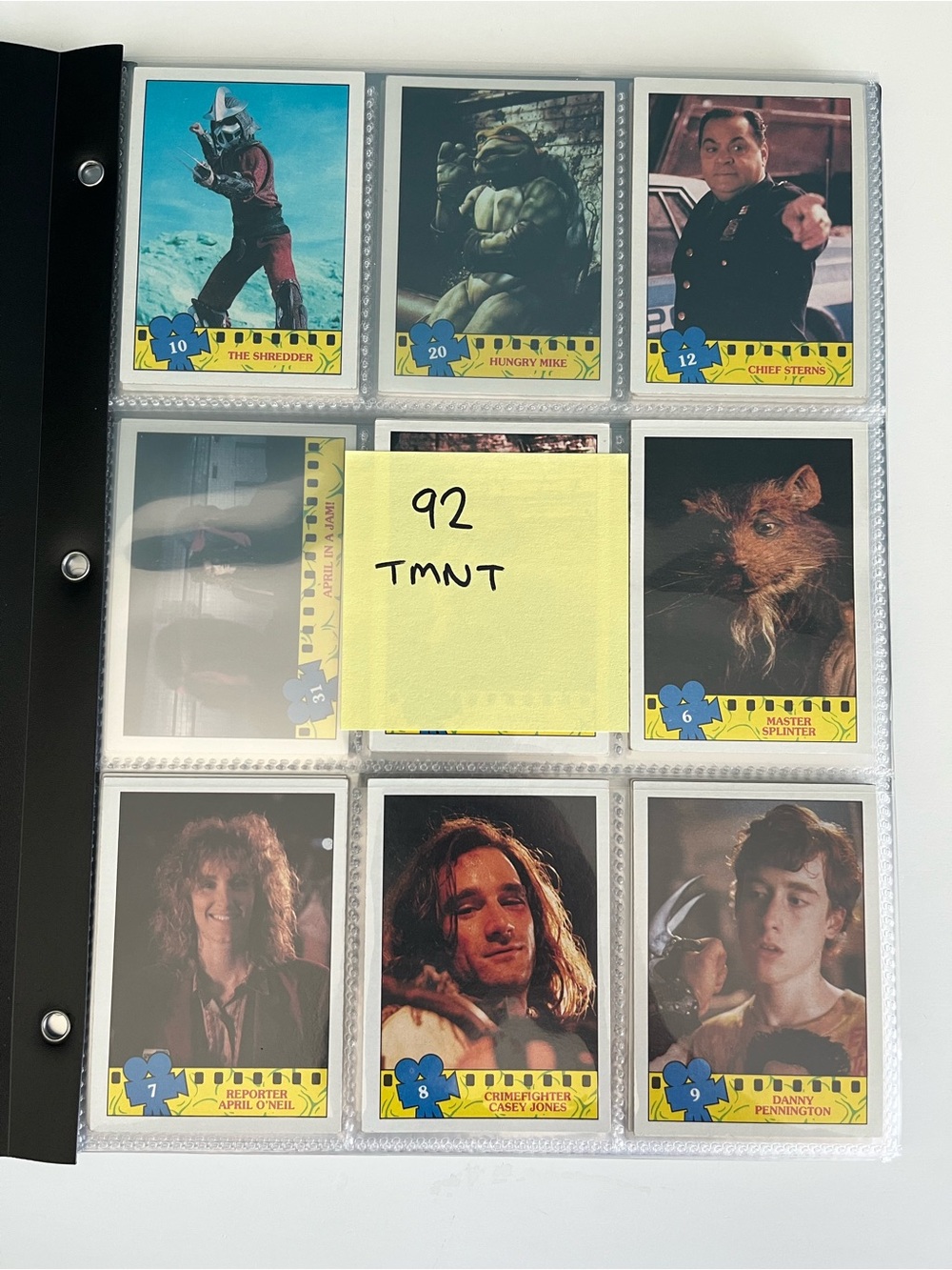 1990 Topps Teenage Mutant Ninja Turtles TMNT Movie Trading Cards